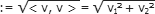 Diese L&auml;ngendefinition des Vektors v entspricht dem Satz des Pythagoras.