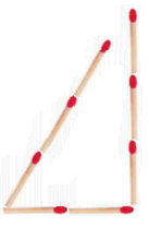 Drei H&ouml;lzchen auf der Diagonale sind zu wenig und vier sind hier zu viel.