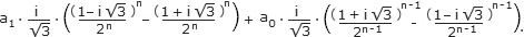 Komlexe Darstellung des n-ten Folgegliedes.